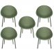 Kit 5 Poltronas Área Externa de PP Marina com Base Desmontável Verde G56 - Gran Belo