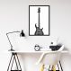 Quadro Instrumento Musical Baixo 100x70 Caixa Preto