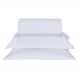 Cobre Leito Casal Padrão Milão Dupla Face Micropercal 200 Fios 3 Peças - Branco