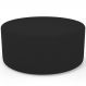 Puff Redondo Orgânico para Living 90cm Lola W01 Suede Preto - Lyam Decor