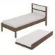 Cama Solteiro Com Auxiliar CM8004 CM8008 QT7 Nogal Branco Tecno Mobili