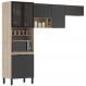 Cozinha Modulada 3 Peças FI0007 Avena Grafito Demobile
