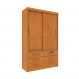 Guarda-Roupa Solteiro Chicago I 2 Portas 6 Gavetas Cinamomo