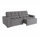 Image of Sofá 4 Lugares Retrátil e Reclinável Deluxe Molas Veludo Titânio 268 cm KA161UP87OOMMOB