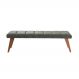 Puff Decorativo Recamier Madri Linho Cinza Grafite