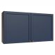 Armário Aéreo 120 cm 2 Portas Rustic/Azul Vik Madesa