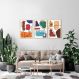 Quadros Contemporâneos Cores 133x60 3-60x43 Caixa Marfim