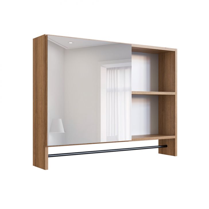 Armário de Banheiro com Espelho Orlie 1 PT Mel