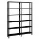 Estante 140x26x186 Preto Montantes Pretos