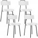Kit 04 Cadeiras Decorativas Estofada Para Sala De Jantar Barcelona L02 Facto Branco - Lyam Decor