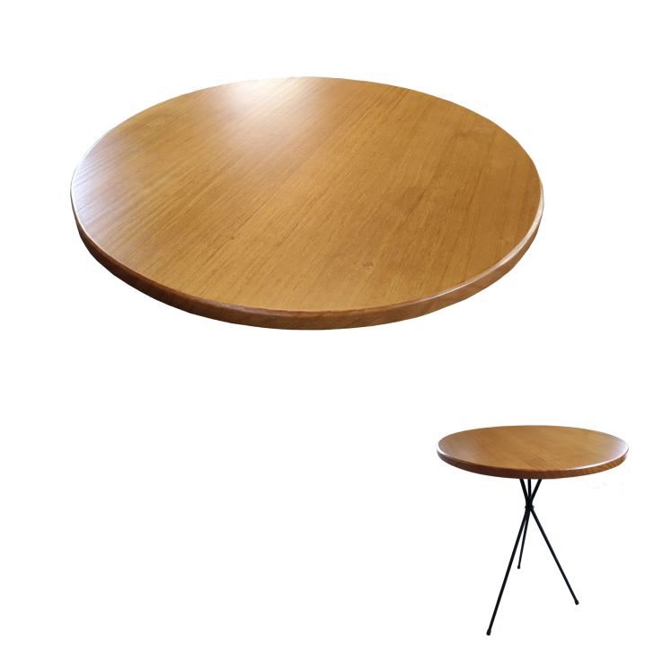Tampo redondo bistrô madeira 45cm envernizado