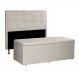 Kit Cabeceira e Calçadeira Baú King 1,95m Berlim Suede Bege - Pallazio