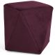 Puff Decorativo Para Sala de Estar Ametista D02 Veludo Marsala C-278 - Lyam Decor