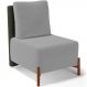 Poltrona Decorativa Sala Estar Living Pés Madeira Hungria L02 Couríssimo Verde Suede Cinza - Lyam
