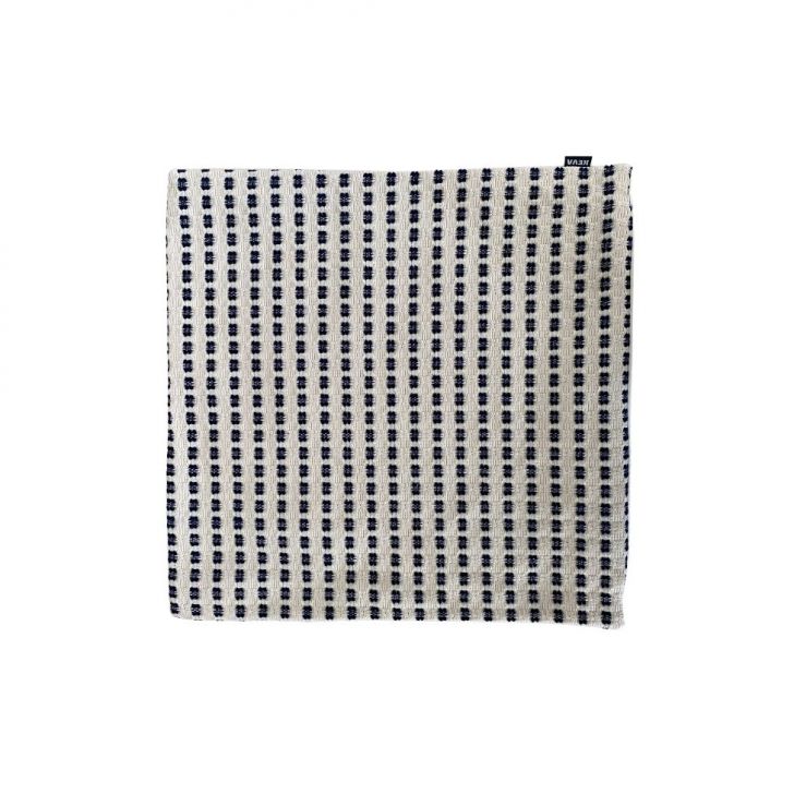 Almofada Toulon II Jacquard Azul Marinho e Cru 45x45 cm