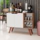 Balcão Buffet 2 Portas Koren MDP/BP Freijó/Branco G96 - Gran Belo
