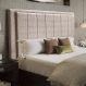 Cabeceira Opala Cama Box Casal 140cm Linho Capuccino - SSX Multicoisas