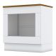 Balcão Forno de Embutir 80cm Americana Branco com Tampo Cooktop Nature - Móveis Henn