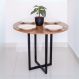 Mesa de jantar redonda Miró com base estilo industrial Miró 100cm Freijó para 4 lugares