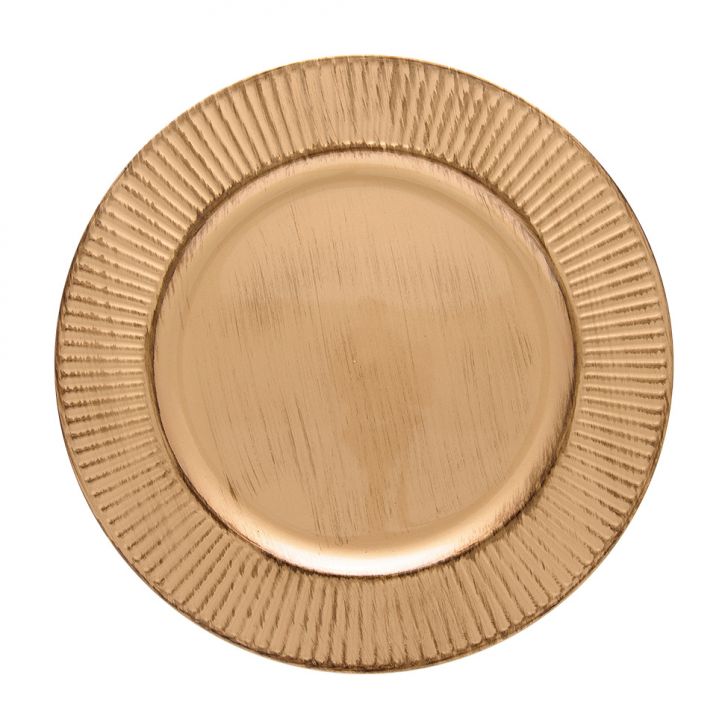 Sousplat Galles Radial Dourado