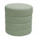 Puff Decorativo Redondo Mid Bouclé Verde Claro - Nexta Casa