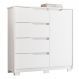 Cômoda Sole 1 Porta e 4 Gavetas Flex Branco - Móveis Albatroz