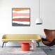 Quadro Abstrato Sand Colors 60x60 Filete Preto