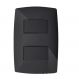 Cj Interruptor Duplo Simples 4X2 - Blux Home Grafite