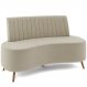 Sofá Chaise Living 2 Lugares 135cm para Sala Cayman K01 Veludo Bege - Lyam Decor