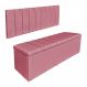 Kit Cabeceira Painel e Calçadeira Baú Casal Queen 1,60m Londres Veludo Rosa Dal Poz Estofados
