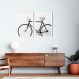 Quadro Bicicleta Vintage 62x43 2-43x30 Caixa Branco