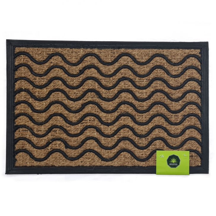 Capacho Ondas Natural e Preto 40x60 cm