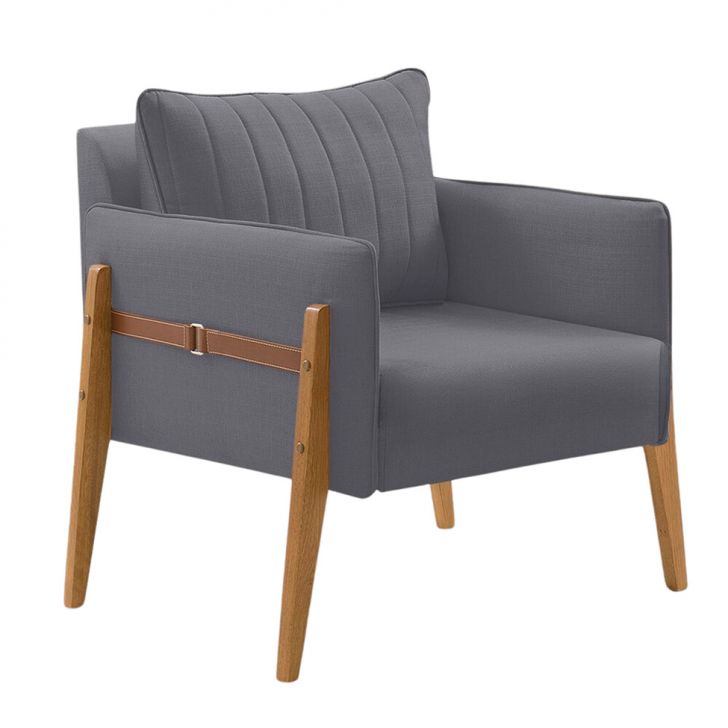 Poltrona Orion Veludo Cinza