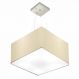 Pendente Quadrado Md-4197 Cúpula em Tecido 25-45x45cm Algodão Crú - Bivolt