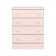 Cômoda Infantil 4 Gavetas Doce Sonho Rosa Acetinado - Qmovi