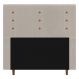 Cabeceira Cama Box Casal King Size Roma 195cm Veludo Bege - Desk Design