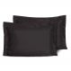 Kit 2 Fronhas Slim com 3 Abas 50cm x 70cm Micropercal 200 Fios - Preto