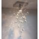 Lustre Chuva de Cristais Inox Espelhado para Hall de Entrada 30cm