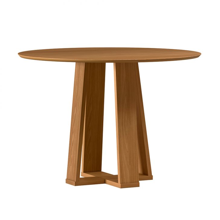 Mesa de Jantar Redonda com Tampo de MDF Isabela Ypê 100 cm