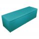 Calçadeira Recamier Baú Casal Queen 160cm Eva Suede Azul Turquesa