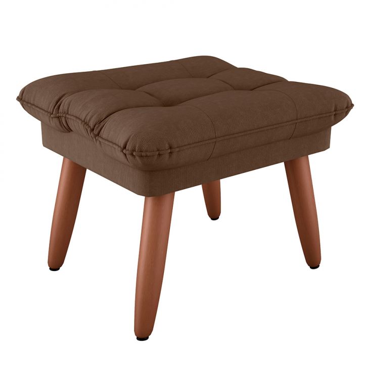 Puff Nantes Suede Marrom