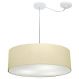 Pendente Cilíndrico Com Desvio Md-4259 Cúpula em Tecido 50x15cm Algodão Crú - Bivolt