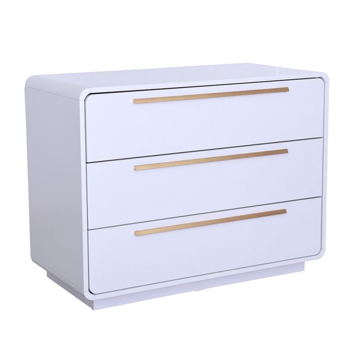 Cômoda Wave 3 Gavetas  Branca