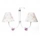 Lustre 2L Simples 2 Flores P Rosa Quarto Bebê Infantil Menina