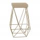 Banqueta Decorativa Kathy Base Gold Veludo Bege G41 - Gran Belo