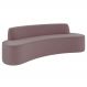 Sofá 3 Lugares para Sala de Estar Living 210cm Koane D06 Veludo Rosa - Mpozenato