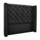 Cabeceira Decorativa King Size 2,19M Loewe Veludo Preto G63 - Gran Belo