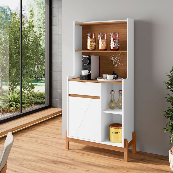 Buffet Cantinho do Café Bari 1 PT 1 GV Branco e Cedro