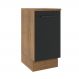 Balcão Armário de Cozinha 40 cm 1 Porta Rustic/Preto Agata Madesa