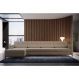 Image of Sofá 4 Lugares Living com Chaise Esquerdo Pés e Base em Madeira Linho Cotton Bege MO173UP77SQOMOB